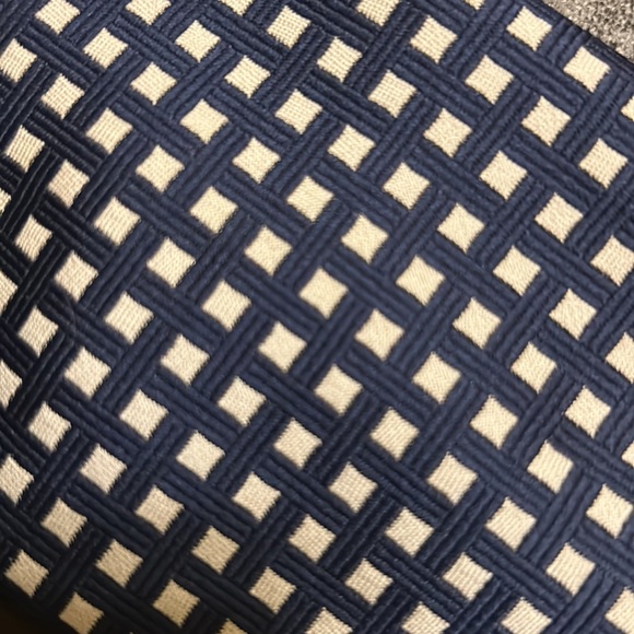 Vintage checkerboard Woolf Brothers woven polyester thick tie - Picture 2 of 6